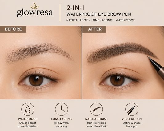 2-in-1 Waterproof Eye Brow Pen